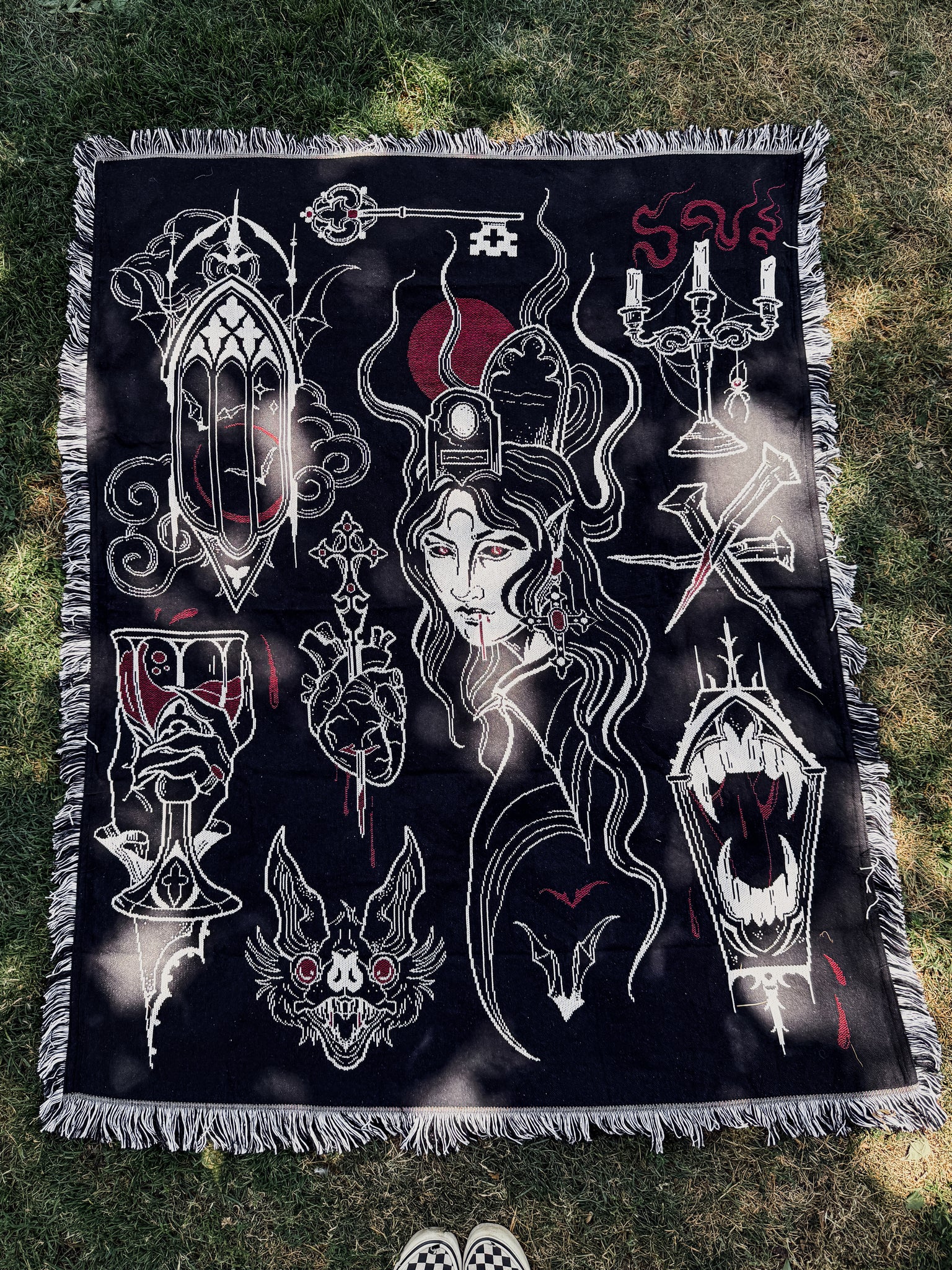 NOCTURNE 🦇 Woven Tapestry Blanket (PRE-ORDER)