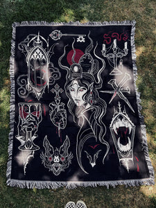 NOCTURNE 🦇 Woven Tapestry Blanket (PRE-ORDER)