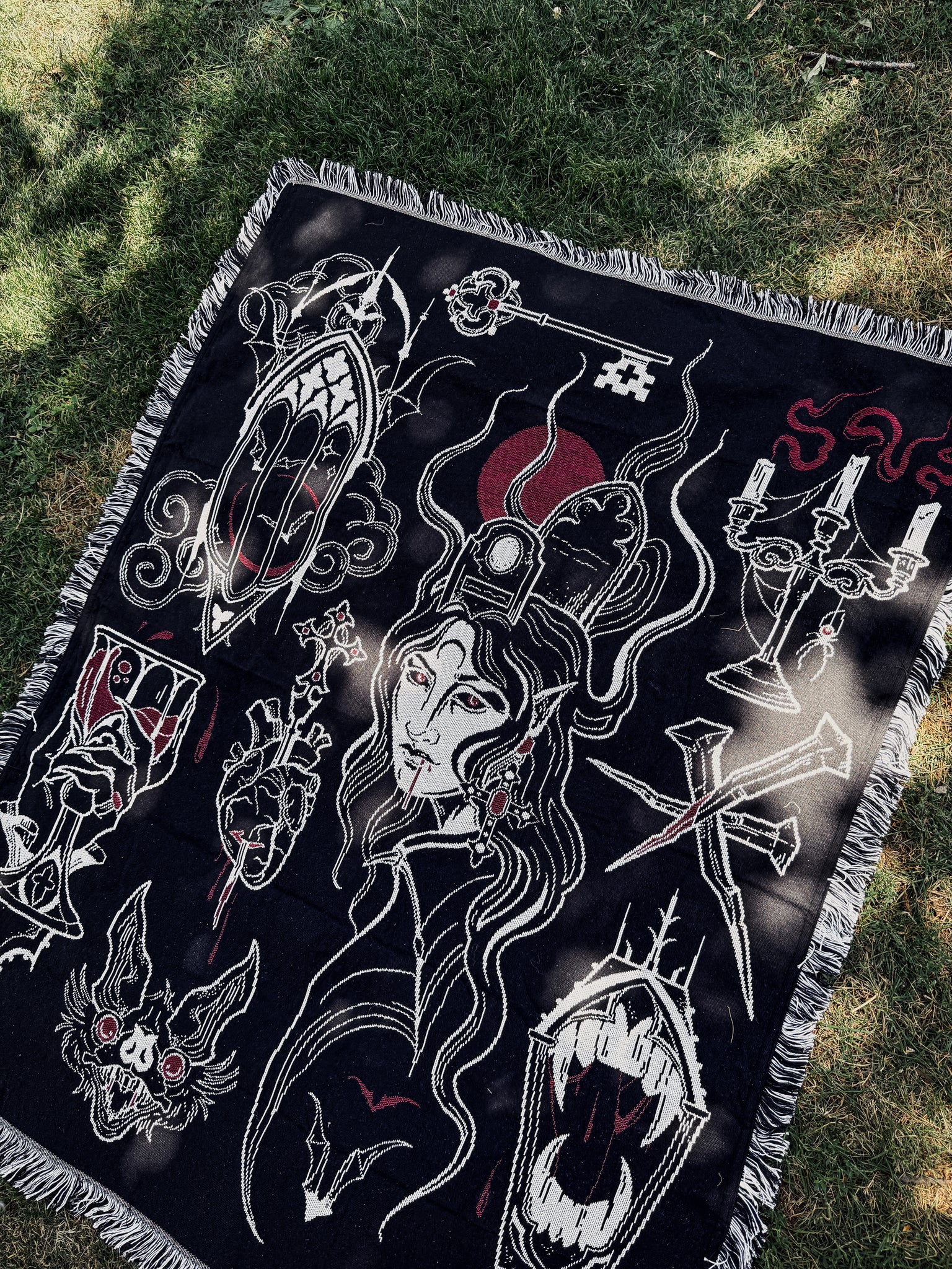 NOCTURNE 🦇 Woven Tapestry Blanket (PRE-ORDER)