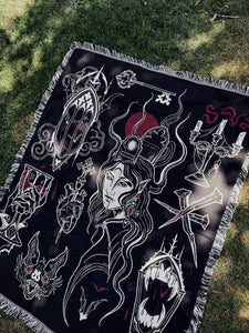 NOCTURNE 🦇 Woven Tapestry Blanket (PRE-ORDER)