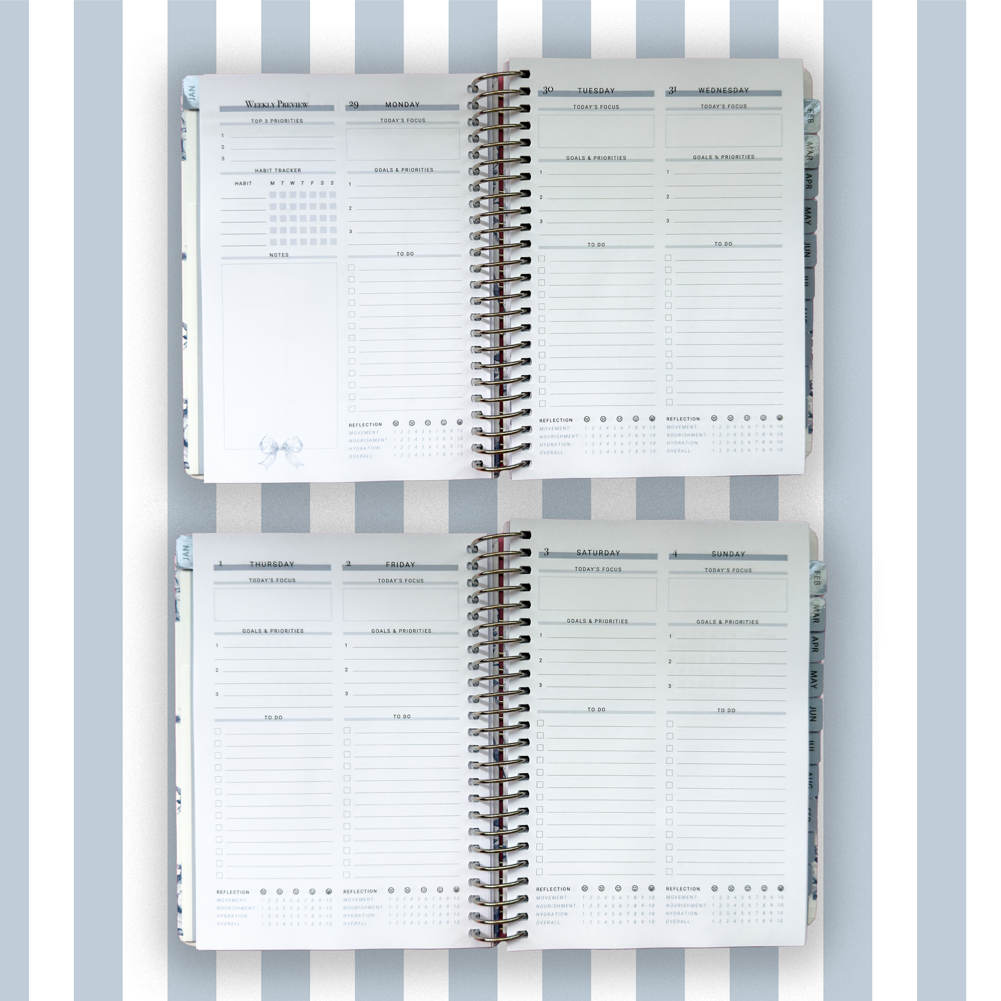 Toile De Jouy 2026 Wellness Planner