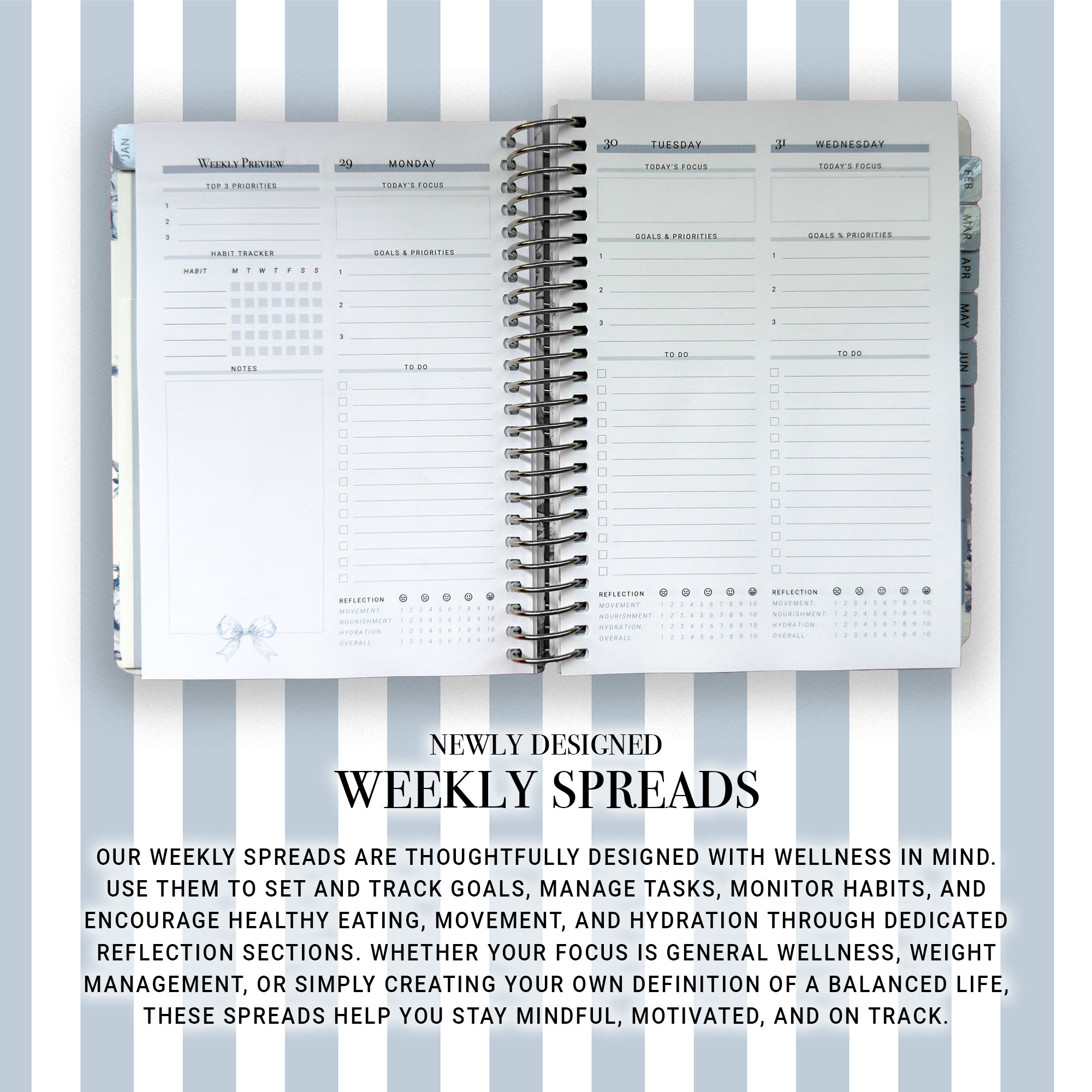 Toile De Jouy 2026 Wellness Planner