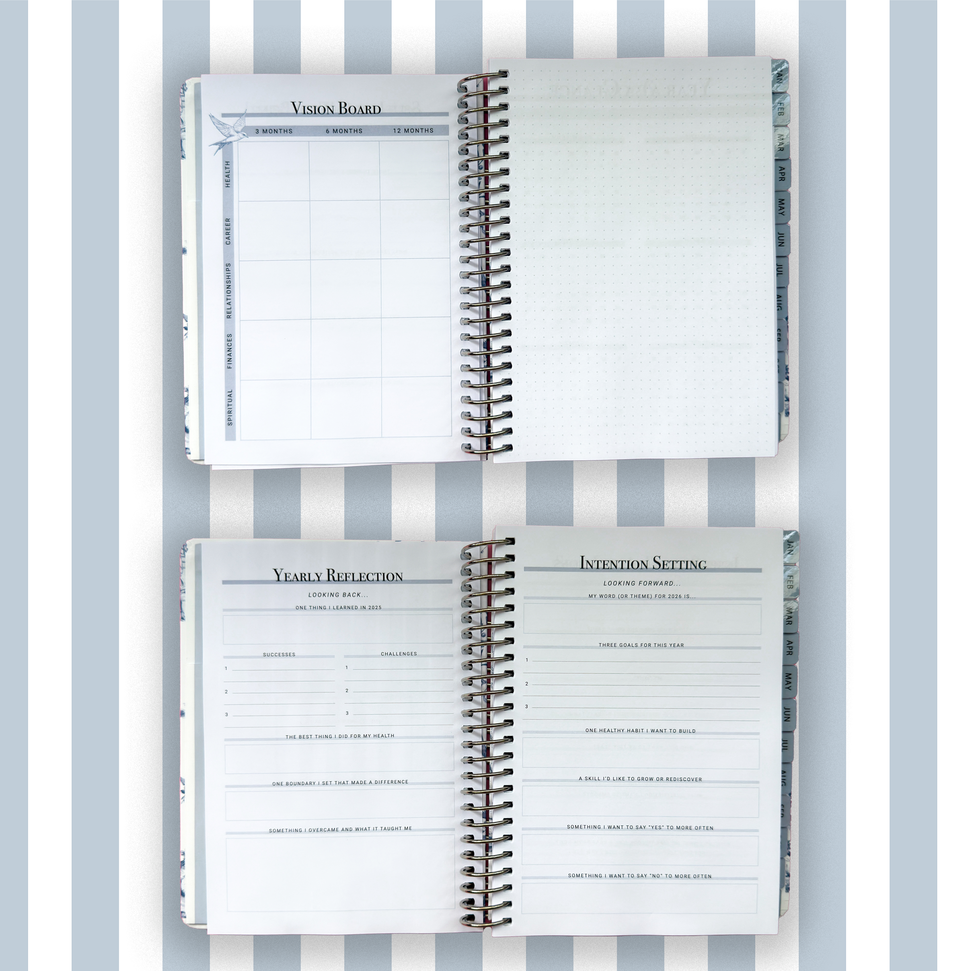 Toile De Jouy 2026 Wellness Planner