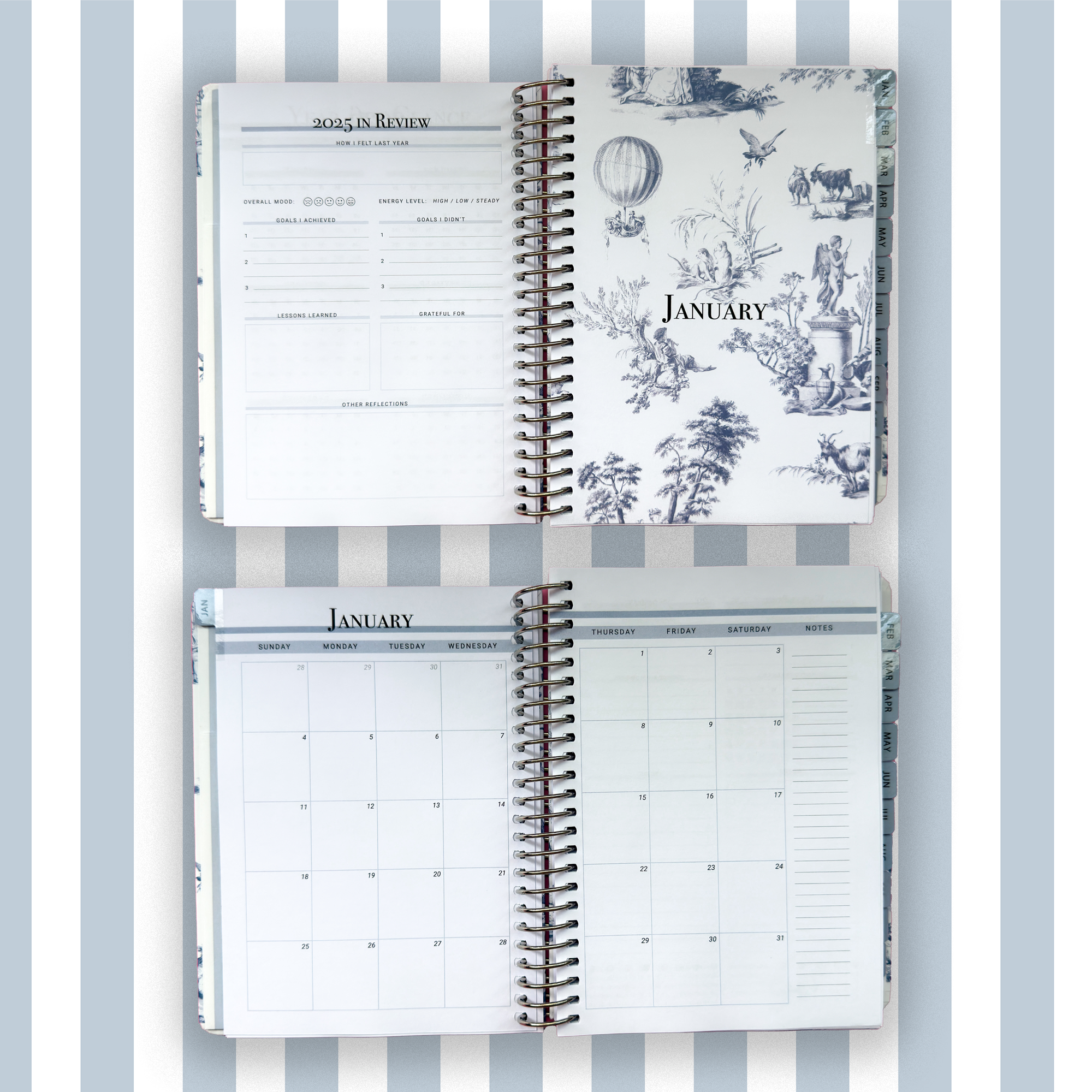 Toile De Jouy 2026 Wellness Planner