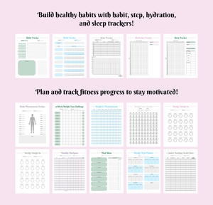 Ultimate PRINTABLE Fitness Planner Bundle (Undated)