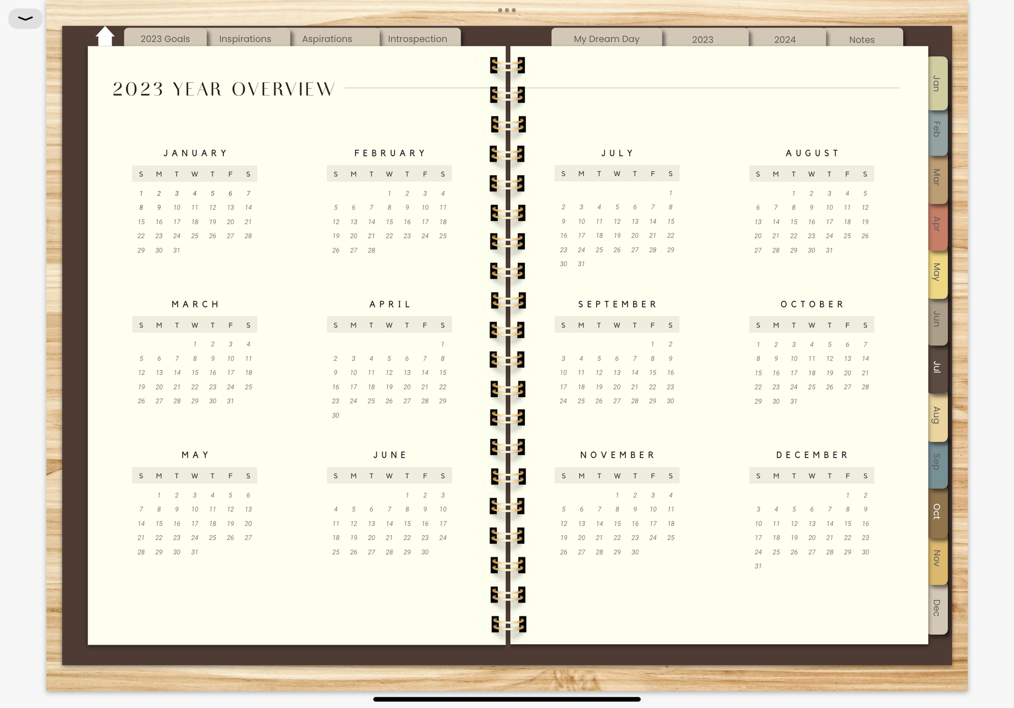 MOTHS & BUTTERFLIES 2023 DIGITAL PLANNER